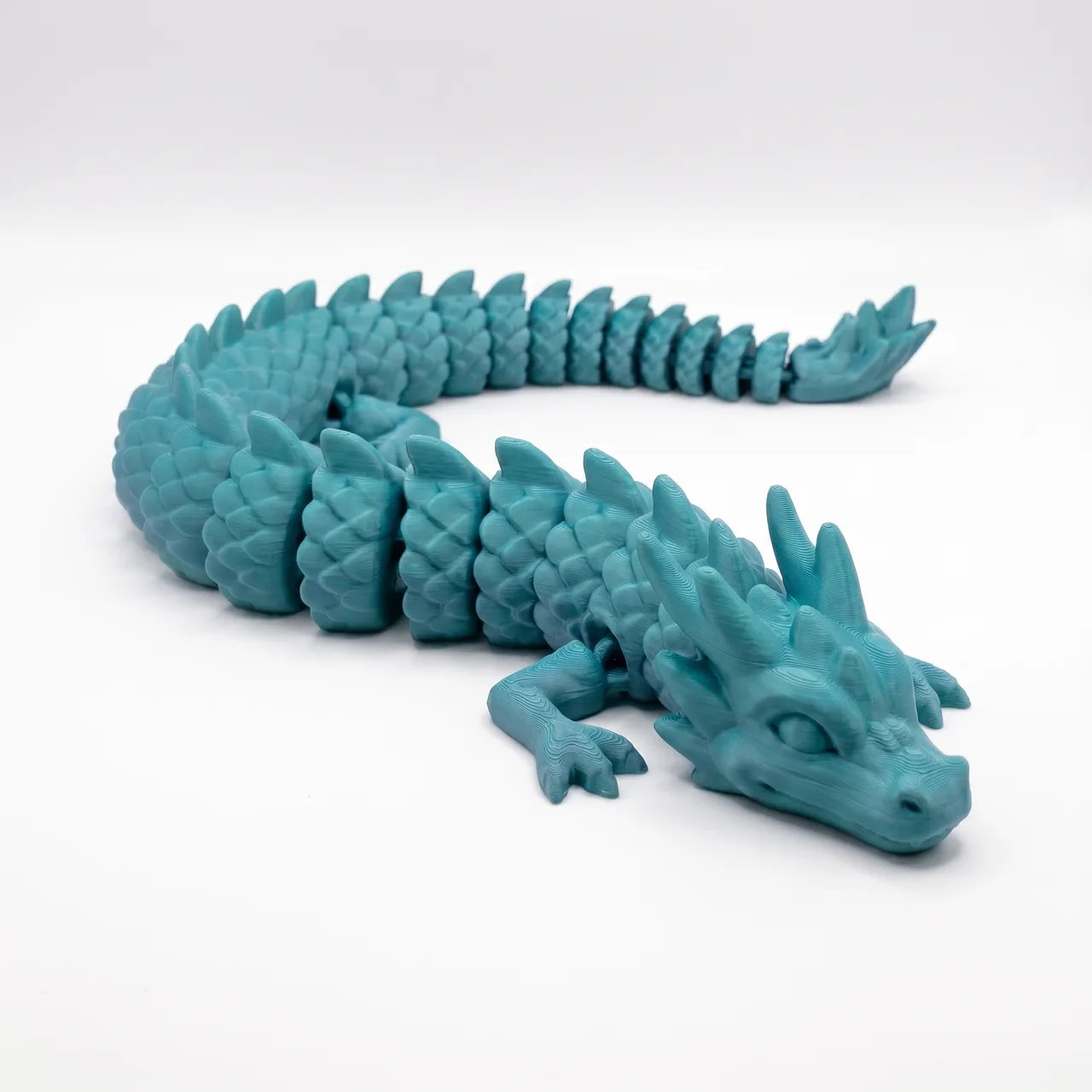 3D-printed fully articulated, print-in-place dragon