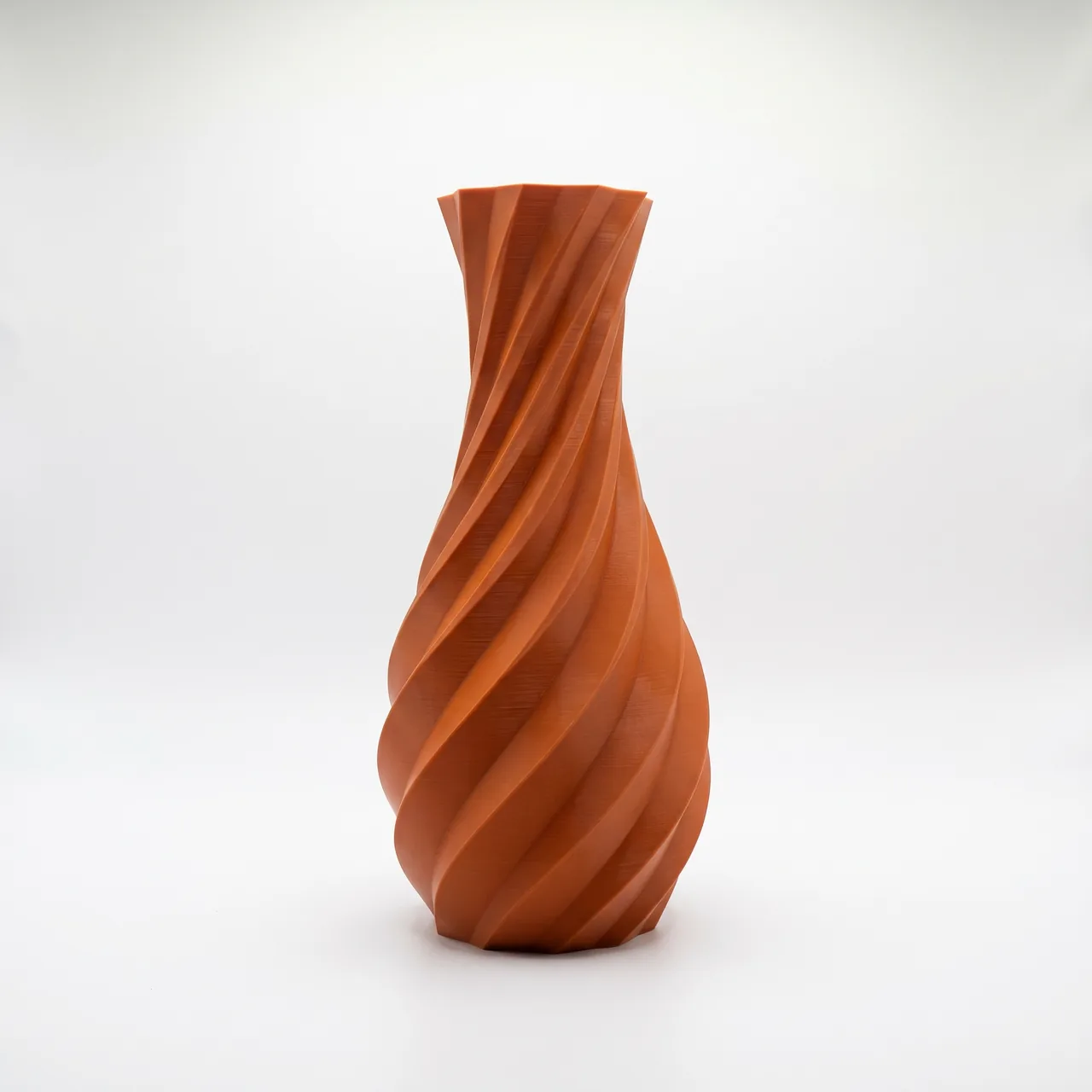 3D-printed geometric vase made in spiralized vase mode