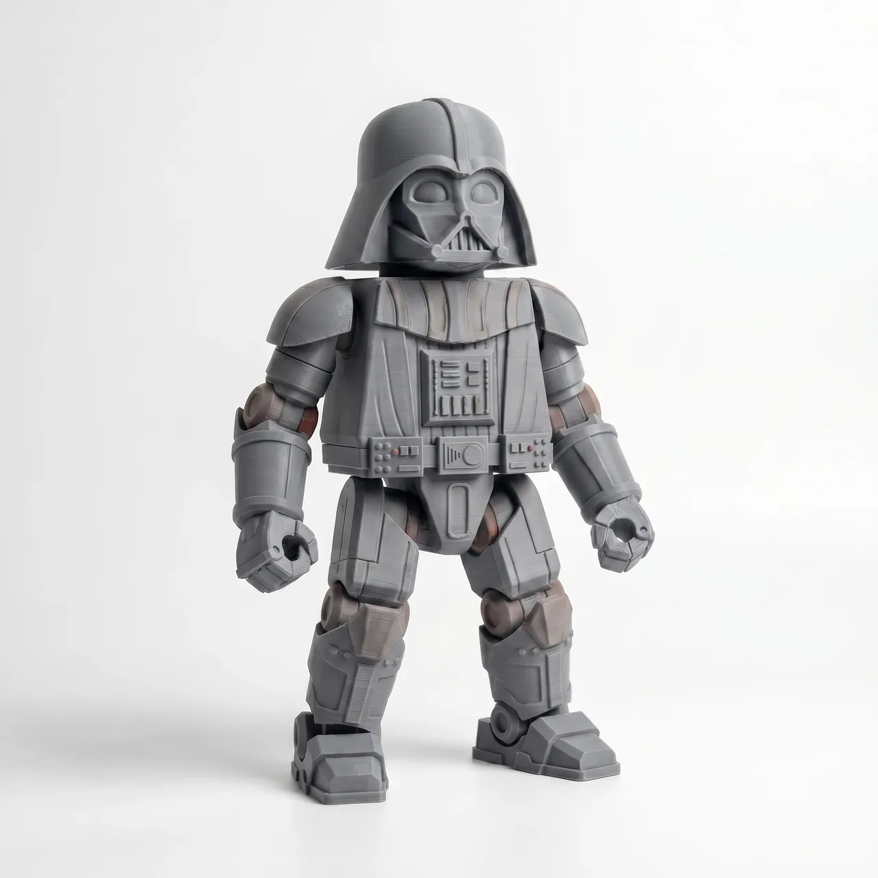 3D-printed detailed armored mech robot figure